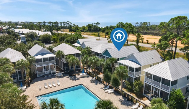 Pool Front Retreat! Barefoot Bliss is a 2BD/2.5BA cottage w/3 pools, 1 mile from Windmark Beach!