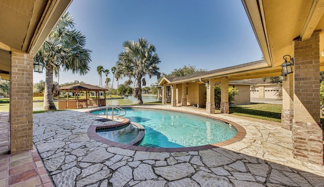 Pool & Game Room: Waterfront Harlingen Home