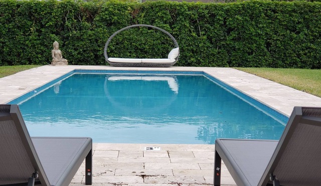Pool guesthouse your hidden paradise! 40 ft. long pool, private hot tub