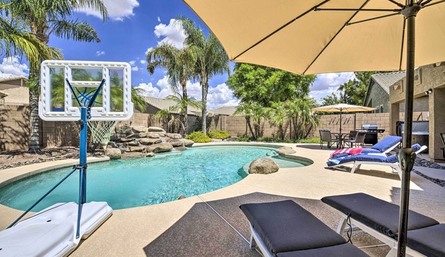 Pool, Hot Tub & Patio: Mesa Oasis Desert Getaway