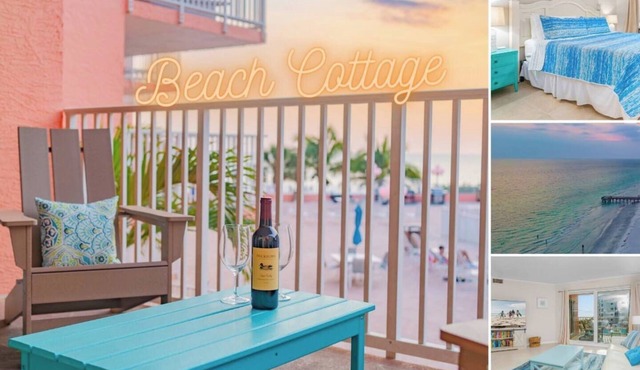 Pool is Open- Beach Cottage 1214, Gulf Front 3BR 2BA, Htd Pool Hot Tub Sleeps 11