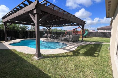 Pool, Patio and Yard Chic South Texas Home