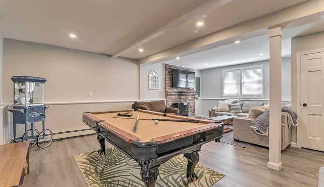 Pool Table + Fire Pit: Wooded Hyannis Haven!