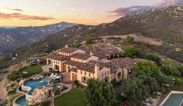 Pool, Theater, Pickleball + 360 Views Near Lake Poway | Sunset Point Estate