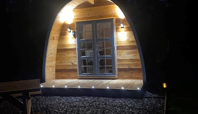 Poole farm pods. The Ruby 1 lodge .