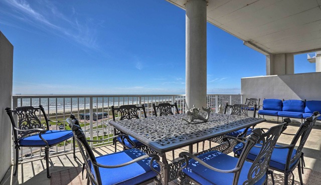 Poolside Fun & Beachfront Views! Galveston Condo
