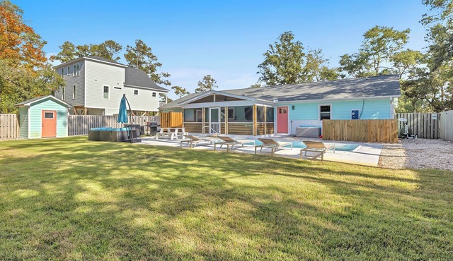 Poolside Paradise: Modern Coastal Oasis with Private Backyard Pool