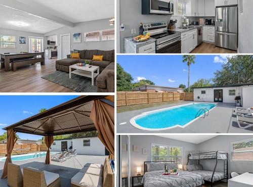 Poolside Retreat 3 Bed Sleeps 10 Heated Pool North Tampa