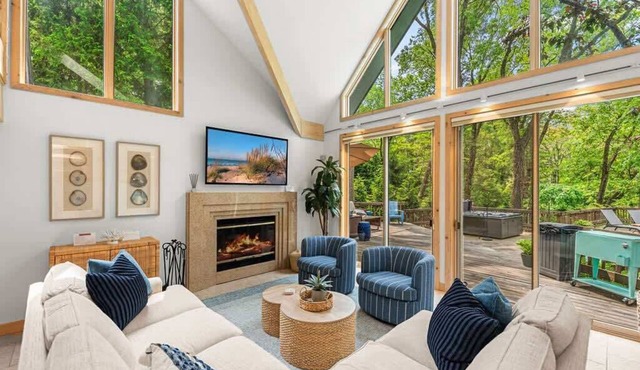 Poolside Retreat w/Hot Tub + Walk to LK MI Beach