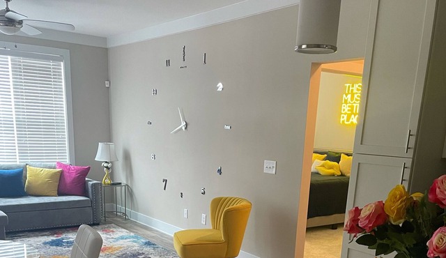 Pop of color Suite w/ Salt water pool