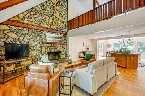 Porch, Yard & Creek Access: Spacious Sylva Home!