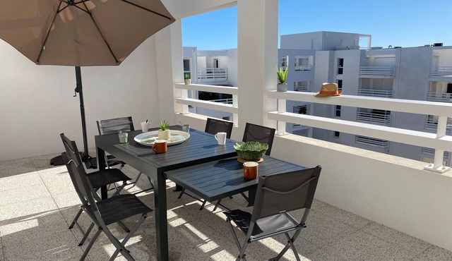 Port Leucate: T4 Duplex Climatisé, 8 Pers, 400m Plage, Terrasses Est, Parking Sécurisé