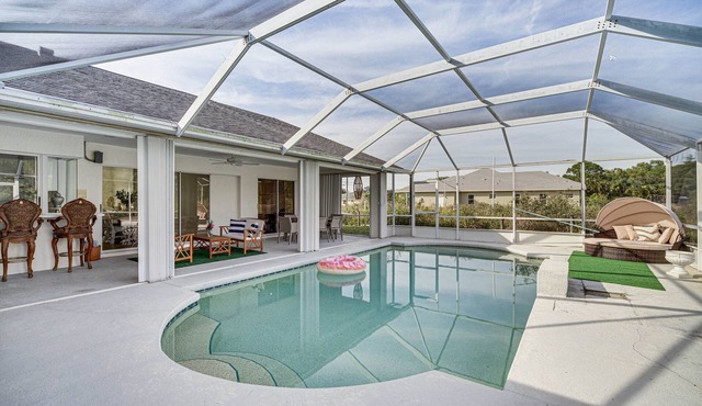 Port St Lucie Canal-Front Home w/Heated Pool!