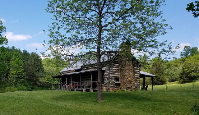 Pre-civil War RUSTIC cabin on 30 acres ten minutes from the Blue Ridge Parkway.