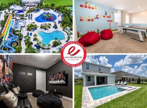 Precious Home Near Disney With Private Pool, Theater Room And Waterpark & Resort Access At Encore Resort Reunion - 7449Mr