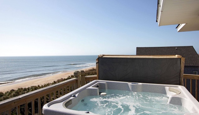 Premier Oceanfront Dog Friendly Home with Elevator, Hot Tub, and Tiki Bar