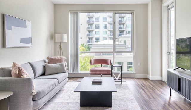 Premium Santa Clara 1BR w/W/D & Gym, walk to Safeway, by Blueground