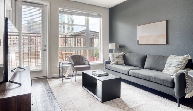 Premium Uptown 1BR w/ W/D, Gym & Pool, walk to RiNo bars, by Blueground