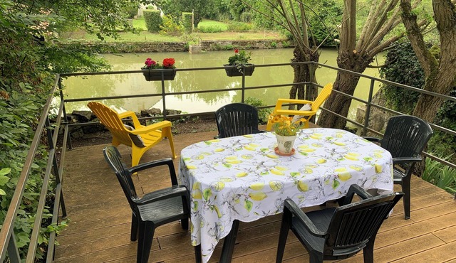 Pretty little house on the river Aron