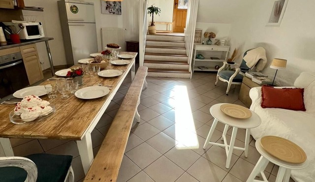 Pretty stone village house in the heart of a hamlet on the heights of the Bugey