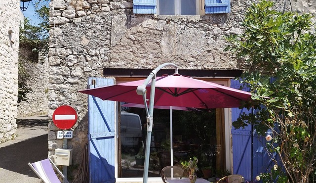 Pretty sunny village house with view and garden