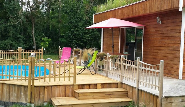 pretty wooden new house