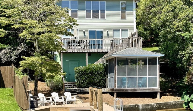 Prime, Peaceful Waterfront Location! Big, clear water views! Fire table!