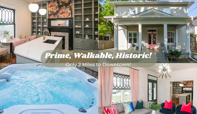 Prime Walkable Location Spacious Home w Hot Tub