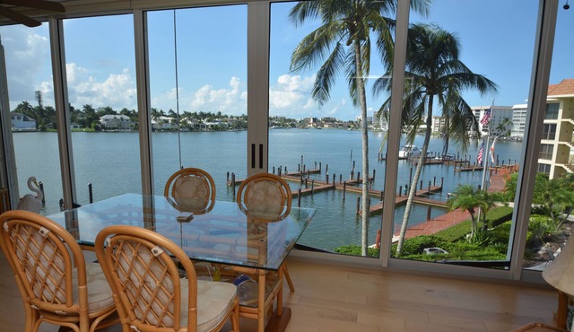 Prime Waterfront Location overlooking Moorings Bay. 7 minute walk to the beach