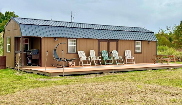Primitive cabin with additional camping room