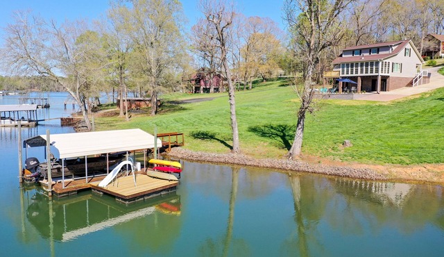 Pristine lake house offering watersports, gameroom favorites, and stunning view
