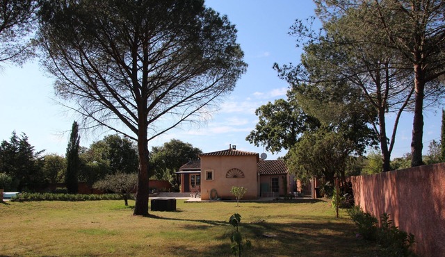 private villa with walled garden.