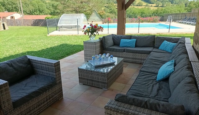 Private area for 24 people, private heated pool, Jacuzzi, sauna, fitness.