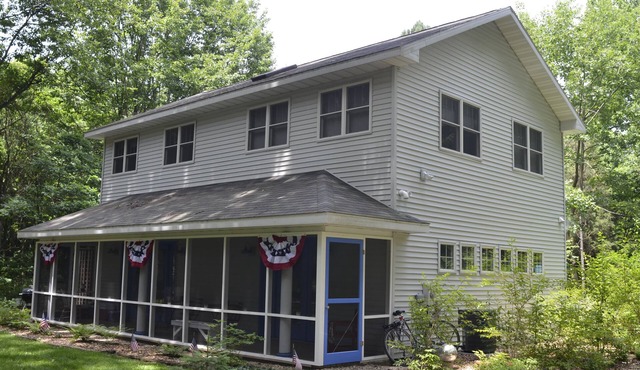 Privacy and quiet await! Four bedroom/three bath family home in Harbor Country.