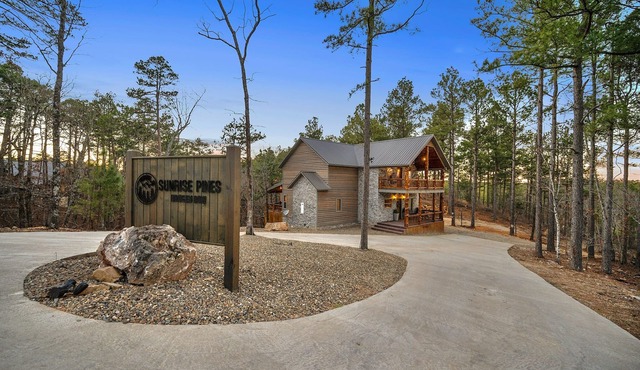 Private 1.5 acre rustic cabin bordering the National Forest, full of luxury!