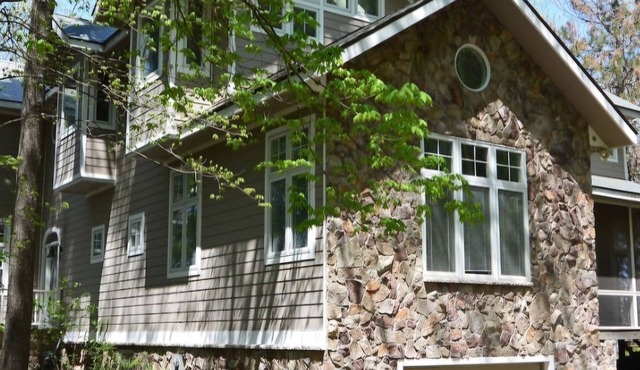 Private Beach on 10 acres. Custom built. Secluded yet close to Harbor Country.
