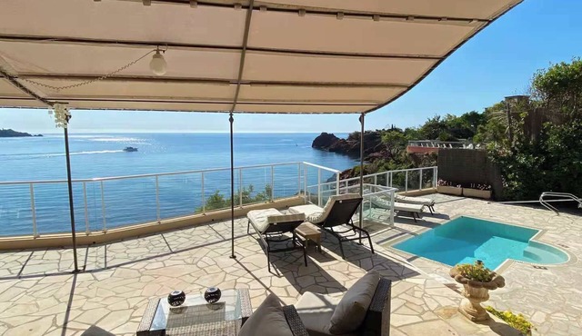 Private beach villa, sea view