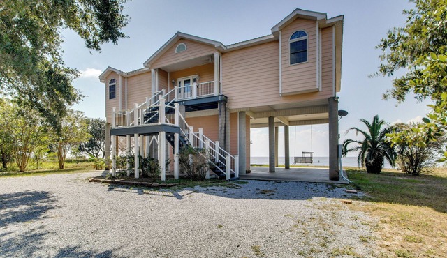 Private Beach & Views! Stilted Ocean Springs Home