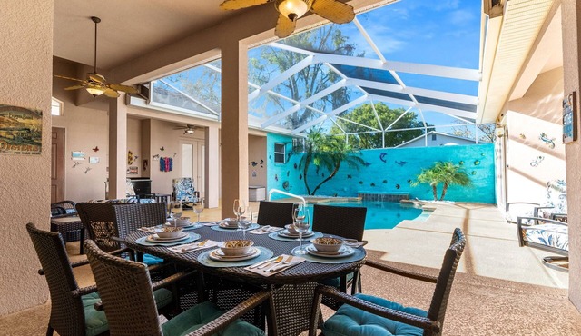 Private Cabana home. Heated pool. 3400 sq ft of luxury! Kids and pets welcome.