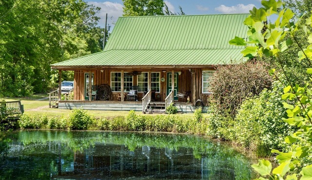 Private Cabin on 40 acres! Fish-Hunt-Dog Friendly 2 Ponds, Fireplace, Secluded