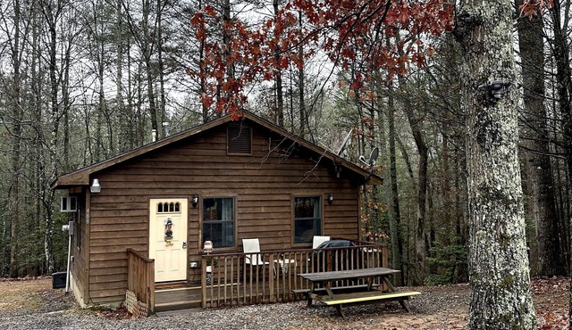 Private cozy cabin in the woods with great view!