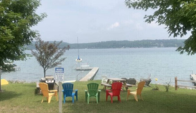 Private Crystal Lake Beach, walk downtown Beulah! Biweekly & ￼monthly discounts.