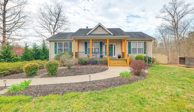 Private Deck & Views: Rural Virginia Escape