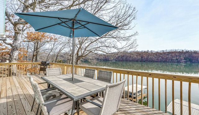 Private Dock & Decks: Lakefront Retreat in Stover!