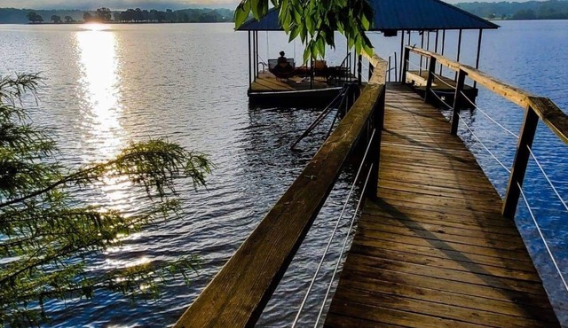 Private dock on Kentucky Lake, views of the water from every room in house