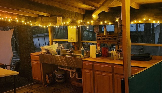 Private East Tennessee Glamping Cabins in a Treehouse Campground Pet Friendly