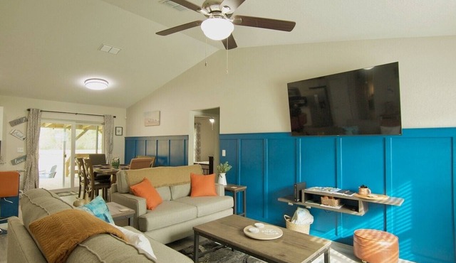 Private Family Home! Close to River, fire pit, grill and game room!