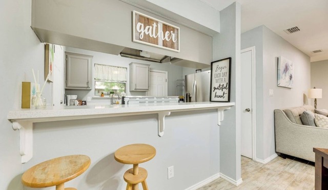 Private Fenced Backyard Pet Friendly Grill