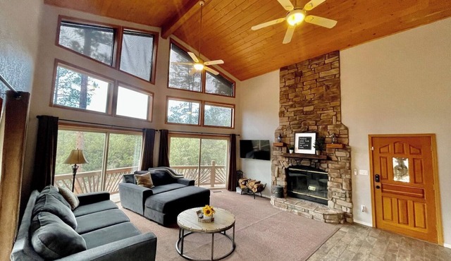 Private Forest Cabin with Wrap-Around Deck, Fireplaces & Unlimited Hiking