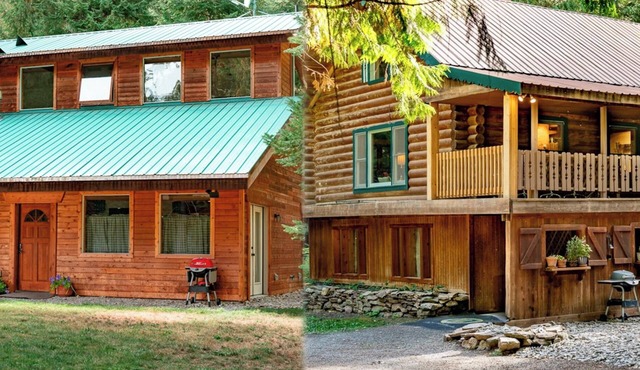 Private Forest Two-Cabin Retreat Near Silverwood Theme Park - Sleeps 15